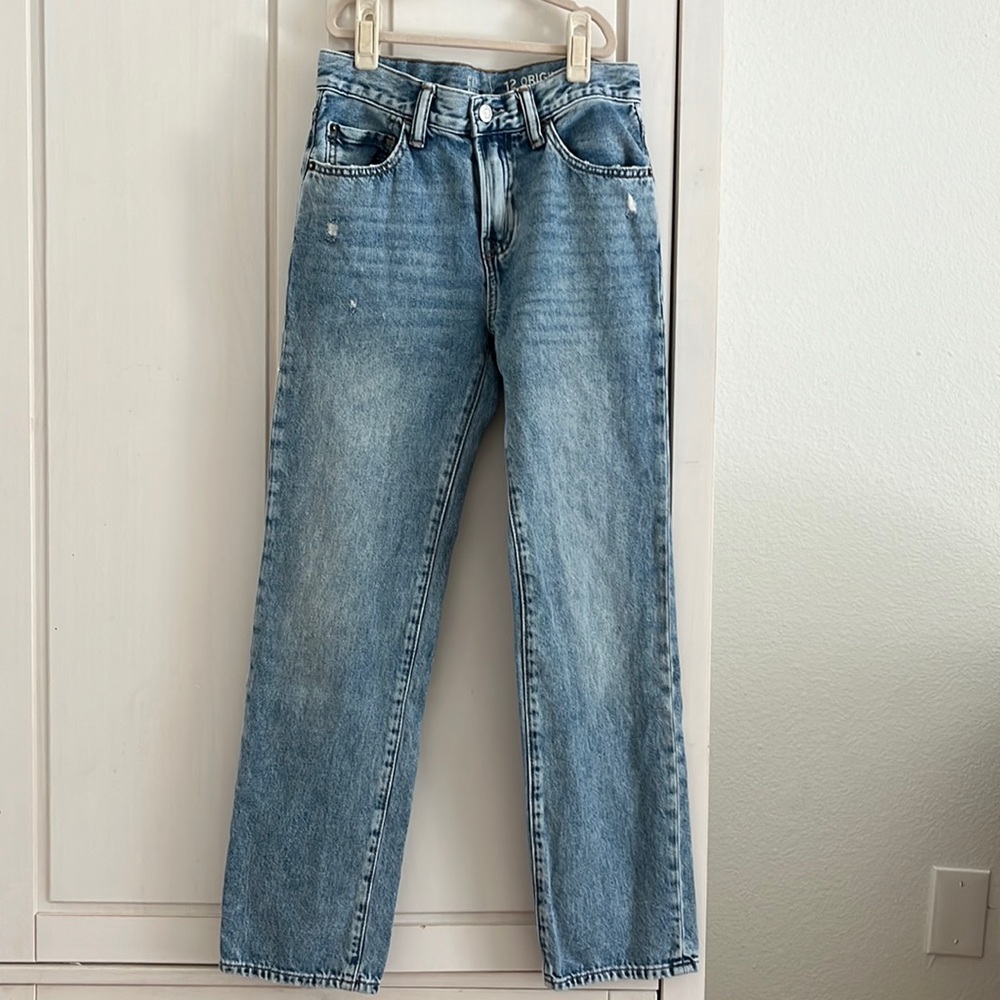 Gap Kids (EUC) | Boys Original Light Wash Distressed Jeans
